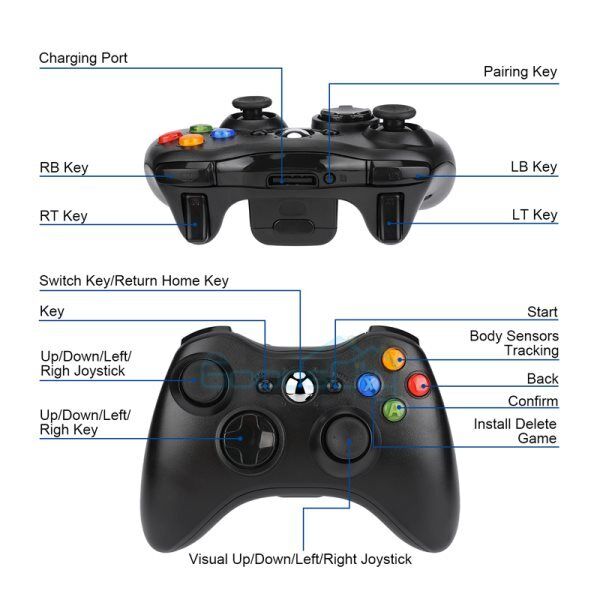 ny 2024 Wireless Game Controller Gamepad for Microsoft XBOX 360 &amp; PC WIN 7 8 10