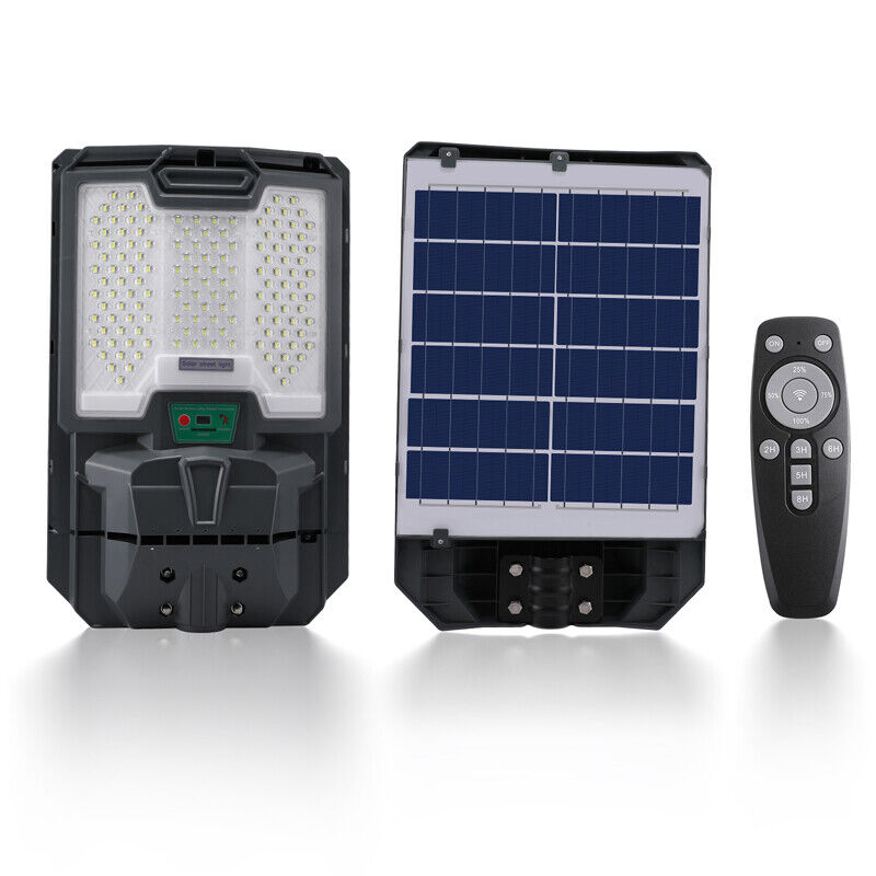 ny 2000W kommerciel Solar Street Flood Light Udendørs Dusk to Dawn vejlampe + stang