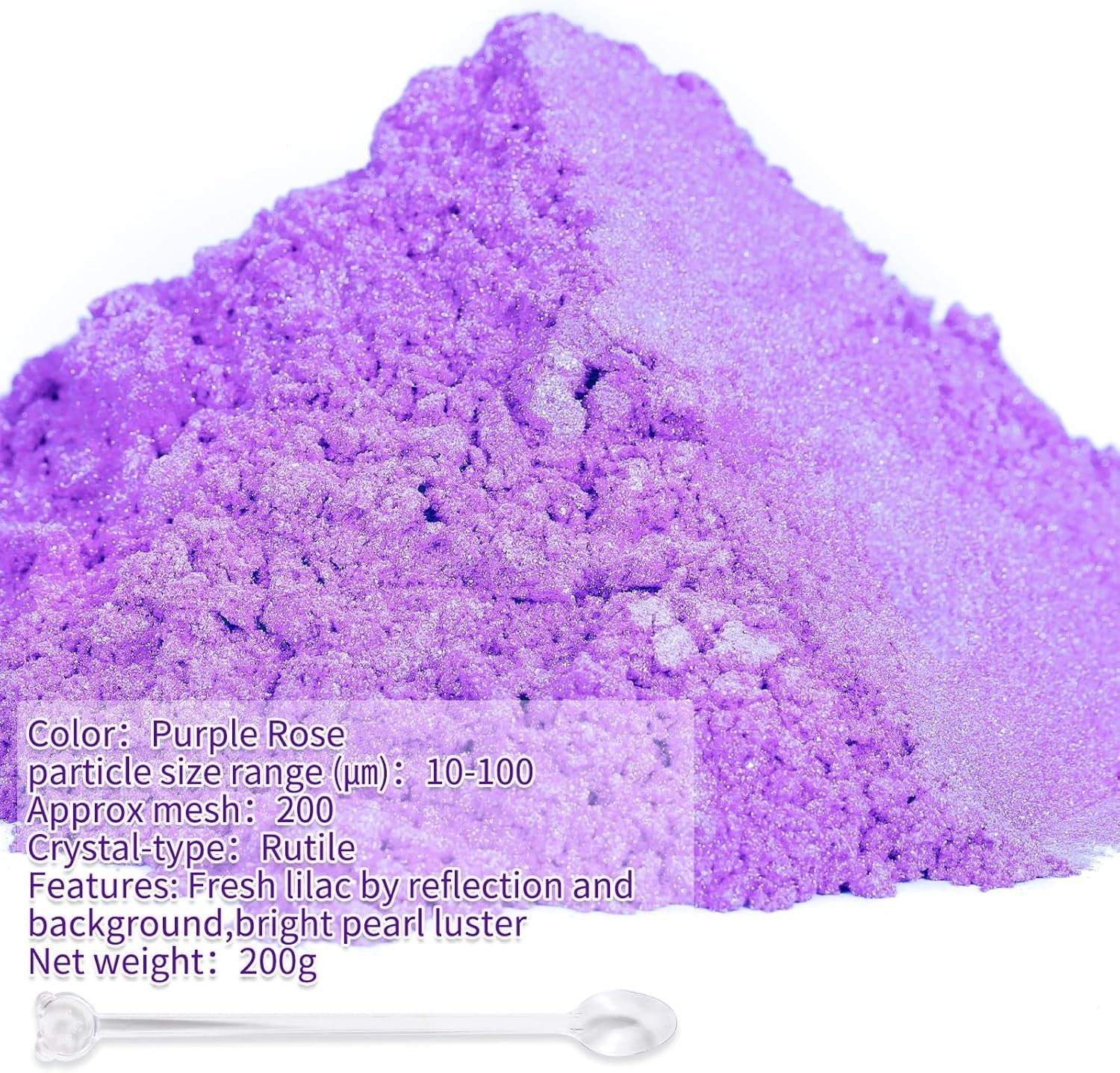 new Mica Powder,7.05OZ（200g）,Purple Rose Powder Pigment for Purple 07FC0E-D4 - KOEEK