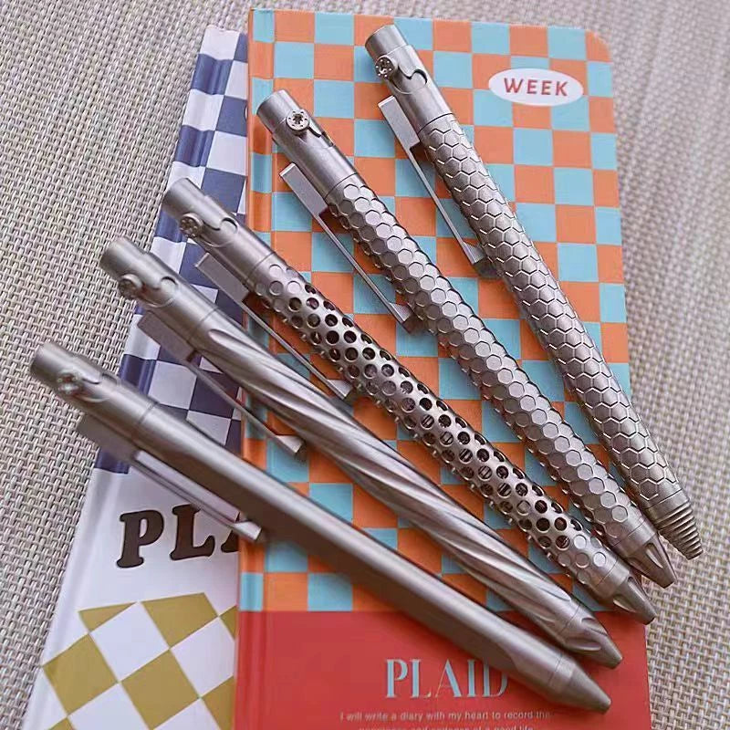Five Styles All TC4 Titanium Alloy Business Signature outdoor Tool Gift Gel Pen 07FC0E-D4 - KOEEK