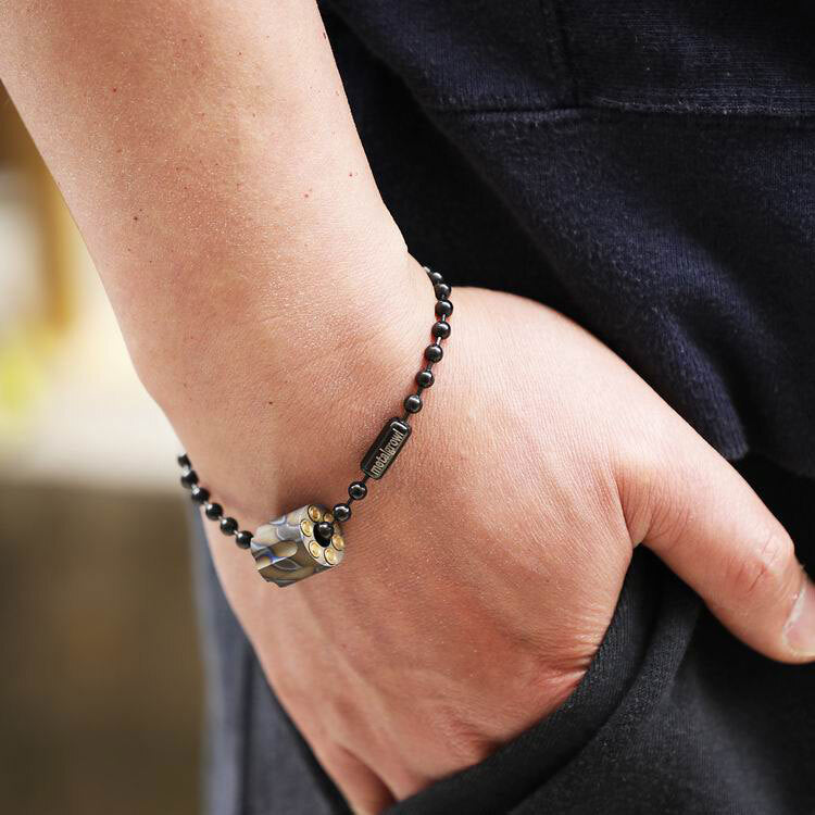 EDC Titanium Alloy Pendant Shaped Lanyard Knife Bead Paracord Pendant Detachable 07FC0E-D4 - KOEEK