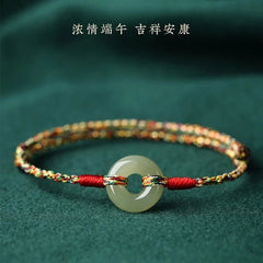 Dragon Boat Festival Five Color Red Cord Bracelet Handmade Peace Charm Woven 07FC0E-D4 - KOEEK