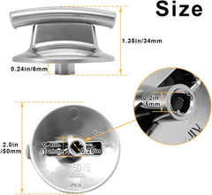 new 4Pcs 74010839 Surface Burner Knob Replacement Parts for Maytag Silver 07FC0E-D4 - KOEEK