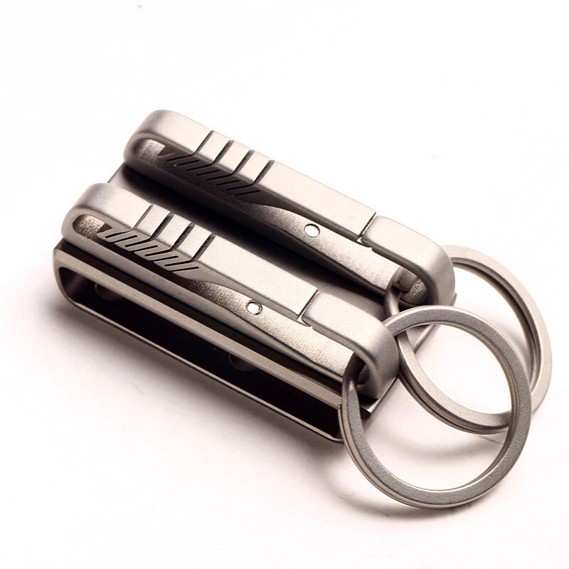 Titanium Alloy Quick Buckle Detach Belt Waist Hanging Men Car Keychain Key Ring 07FC0E-D4 - KOEEK