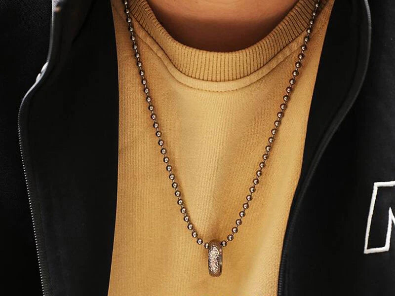 Pure Titanium Round Ball Bead Chain Anti-Allergy Ultralight Necklace 2/2.4/3/4mm 07FC0E-D4 - KOEEK