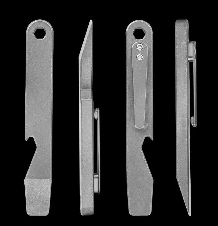 1PCS Titanium Pocket Tool Bottle Opener Pry Bar Crowbar EDC Outdoor Tool Gifts 07FC0E-D4 - KOEEK