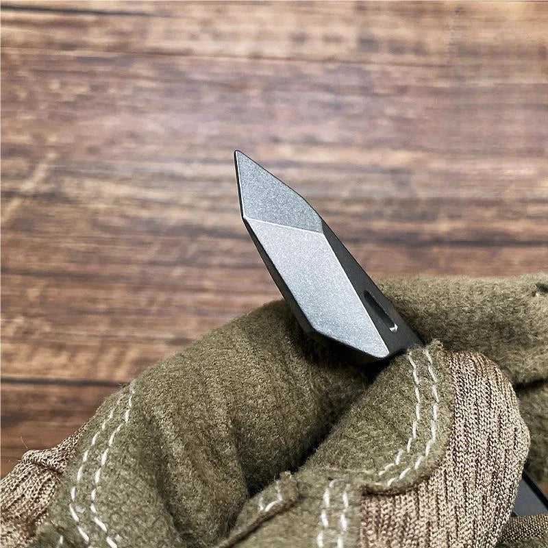 EDC Titanium Alloy Pry Bar Crowbar with Pocket Clip Bottle Opener Multi Tools 07FC0E-D4 - KOEEK