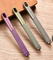 TC4 Titanium Alloy Keychain Ballpoint Pen Pocket Signature Pen Outdoor EDC Tools 07FC0E-D4 - KOEEK