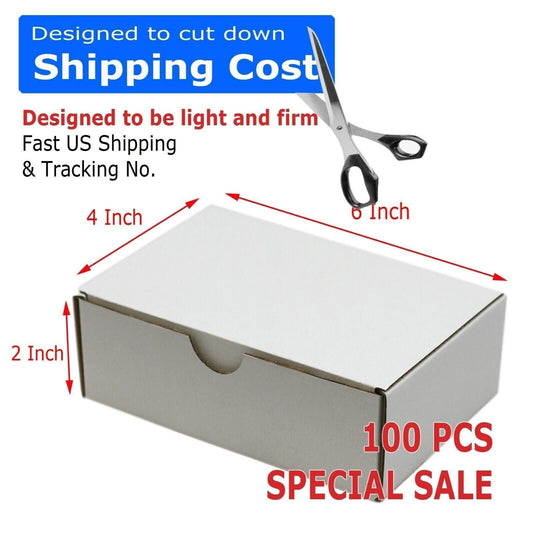 100 6x4x2 Cardboard Paper Boxes Mailing Packing Box Corrugated Carton