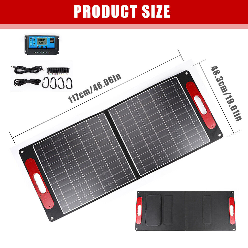 nytt 200W 12V bærbart sammenleggbart solcellepanelsett for Generator Power Station RV Home