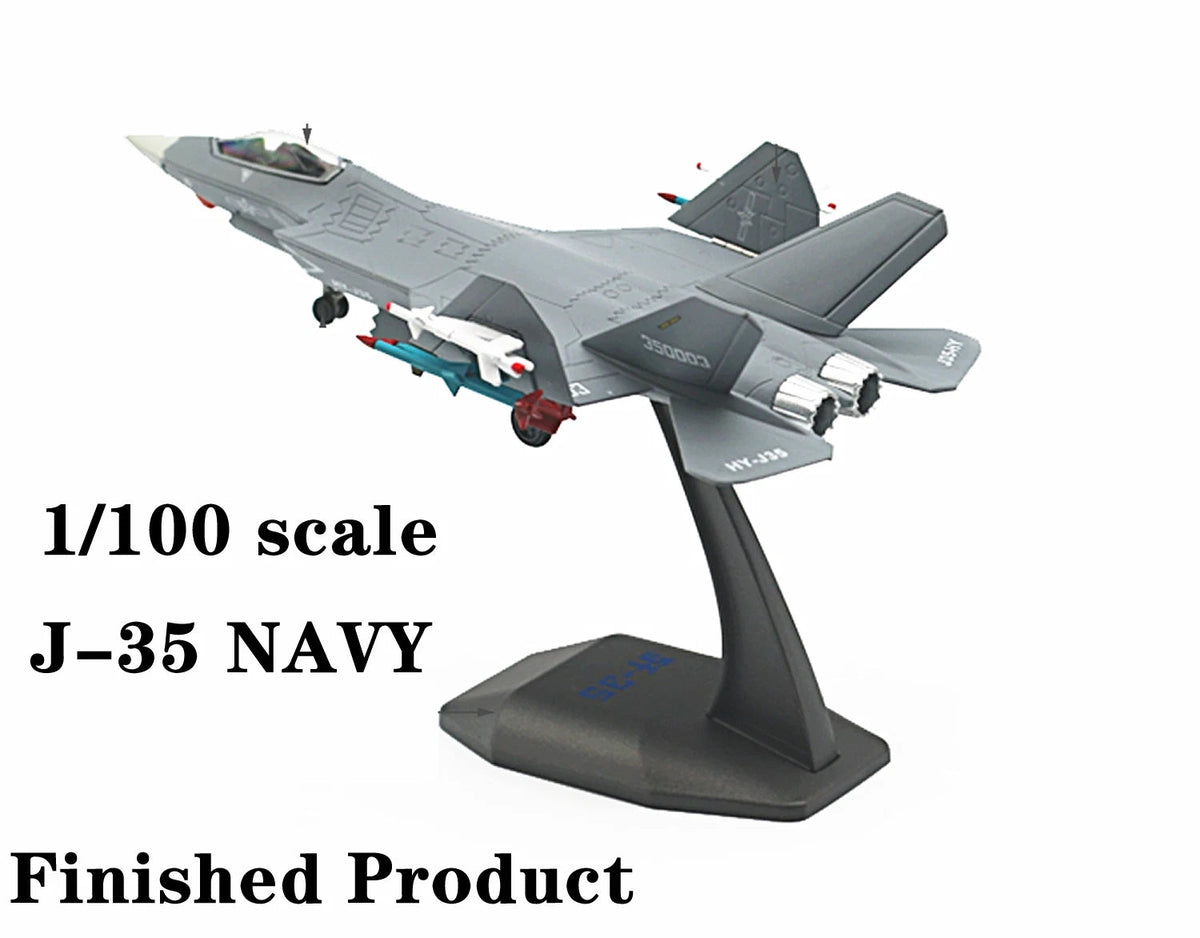 1/100 PLA J-35 NAVY  Fighter Alloy Diecast Finished Model 07FC0E-D4 - KOEEK