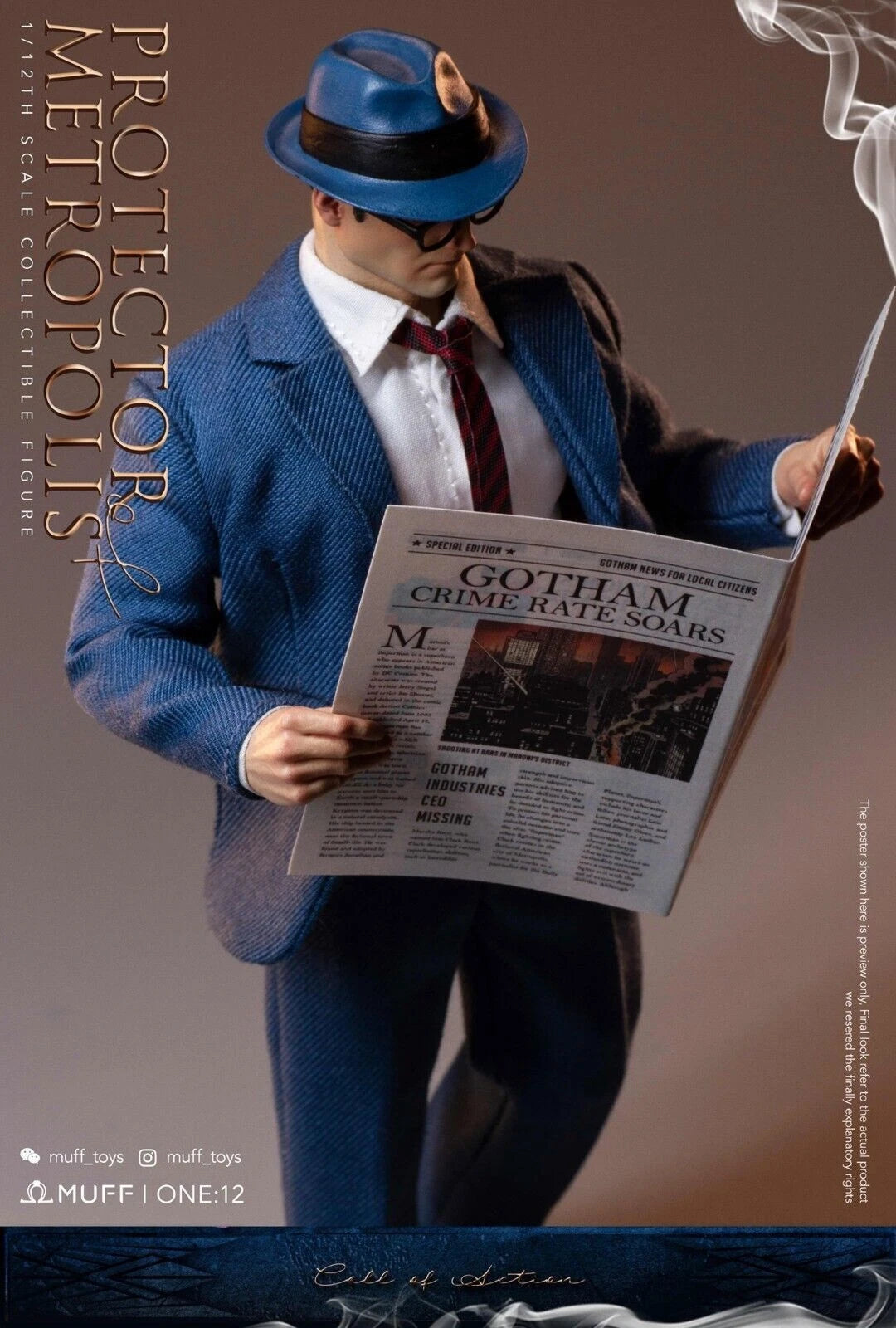 1/12 MUFF TOYS Clark Kent 6" Action Figure Model Doll Toy Collection IN STOCK MUFF_TOYS - KOEEK