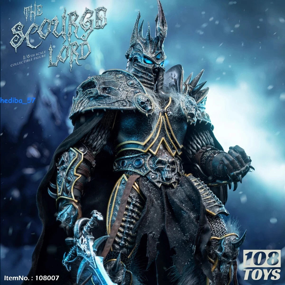 108Toys WOW Lich King 1/6 Action Figure Collection Model LED Eyes INSTOCK 07FC0E-D4 - KOEEK