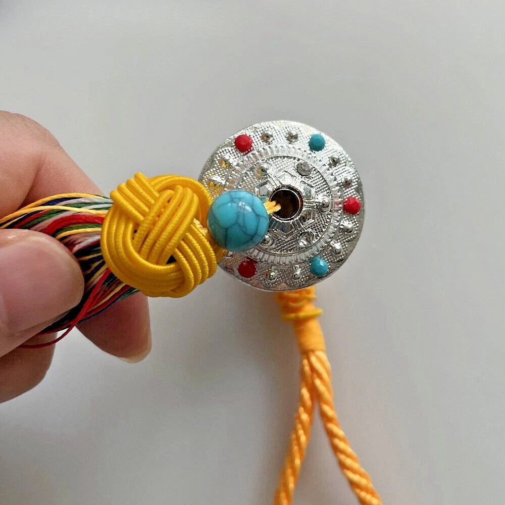 5cm Alloy Buddhism Prayer Wheel Pendant Car Decoration Golden Decoration 07FC0E-D4 - KOEEK