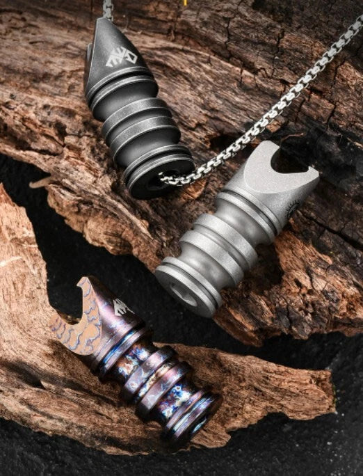 EDC Titanium Alloy Multi Tools Opener Screwdriver Prtable Pendant Bead Key chain 07FC0E-D4 - KOEEK