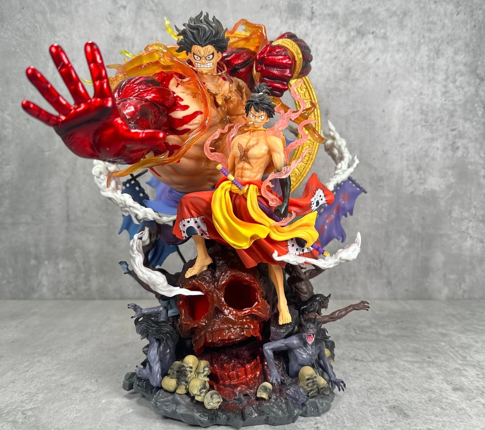Japan Anime Figure Luffy Gear 4 Wano Kuni GK Statue PVC Model Collectible 35CM 07FC0E-D4 - KOEEK