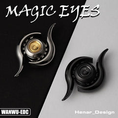 Magic Eyes Stainless Steel Hand Gyro Fidget Spinner Clicker for Collection 07FC0E-D4 - KOEEK