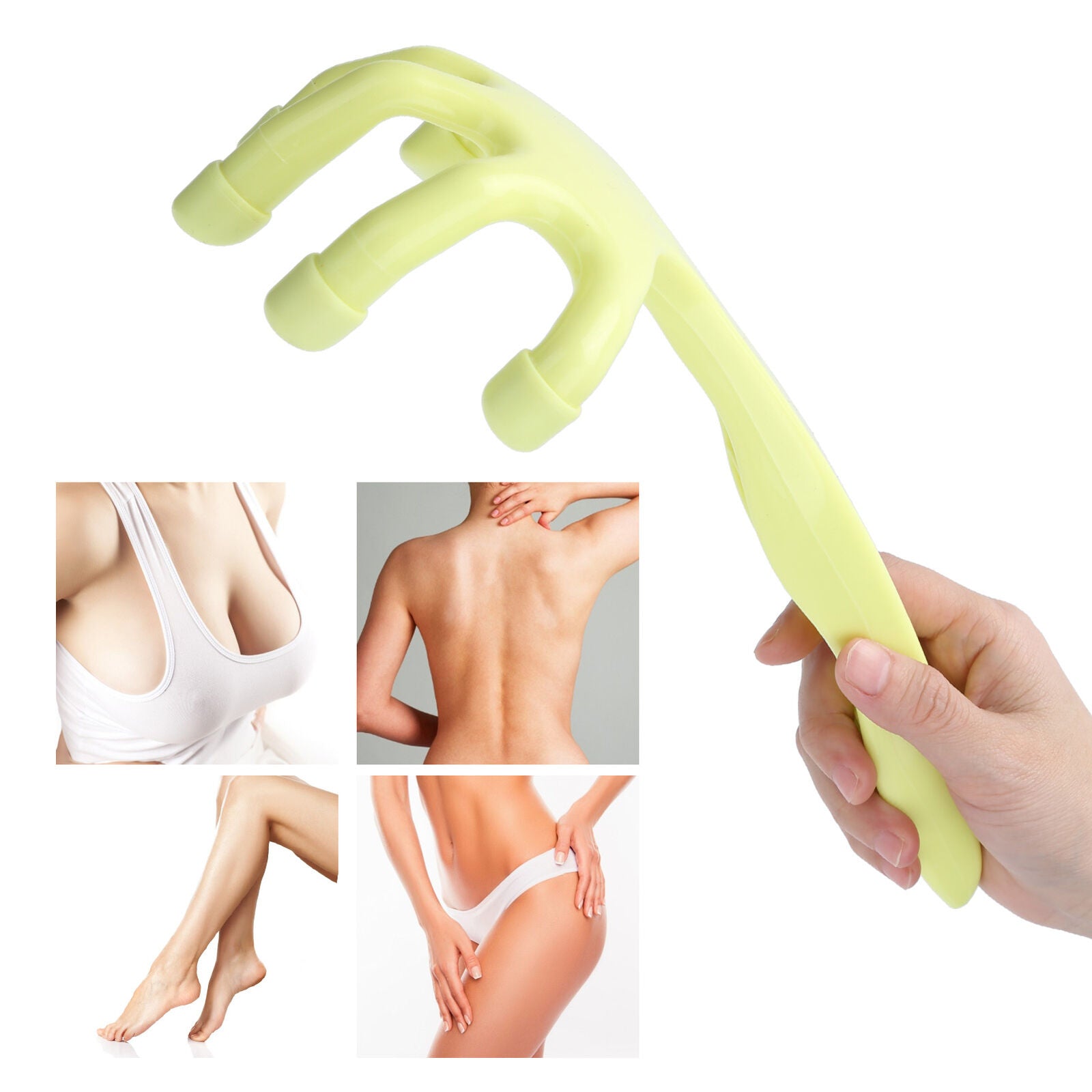 new Breast Hand Massager Hand Shape Breast Chest Care Lifting Massager(Yellow ) HGF koeek - KOEEK