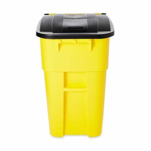 ny Rubbermaid Commercial Fg9w2700yel 50 Gal rektangulær skraldespand, gul, 24 tommer