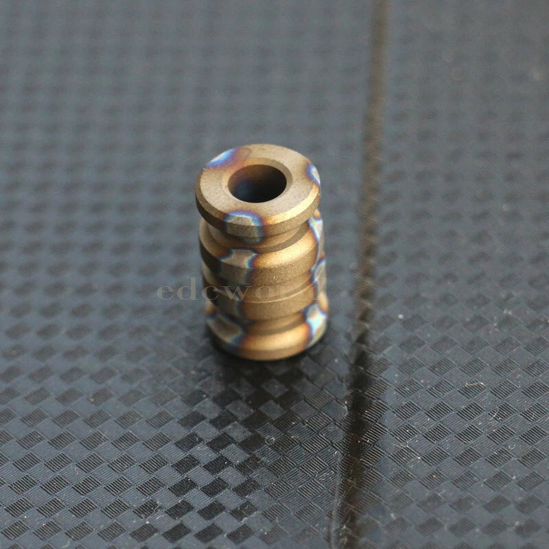 Titanium Alloy Flame Knife Lanyard Bead Parachute Cord EDC DIY Pendant Bead 07FC0E-D4 - KOEEK