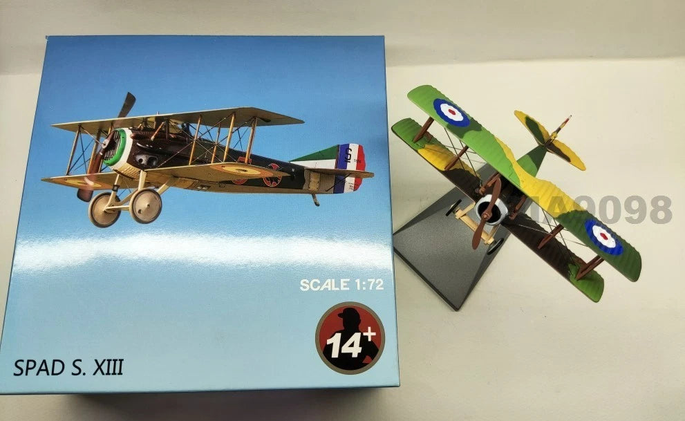 1/72 Scale WWI French Air Force Spad S. XIII Aircraft Metal + Plastic Model 07FC0E-D4 - KOEEK