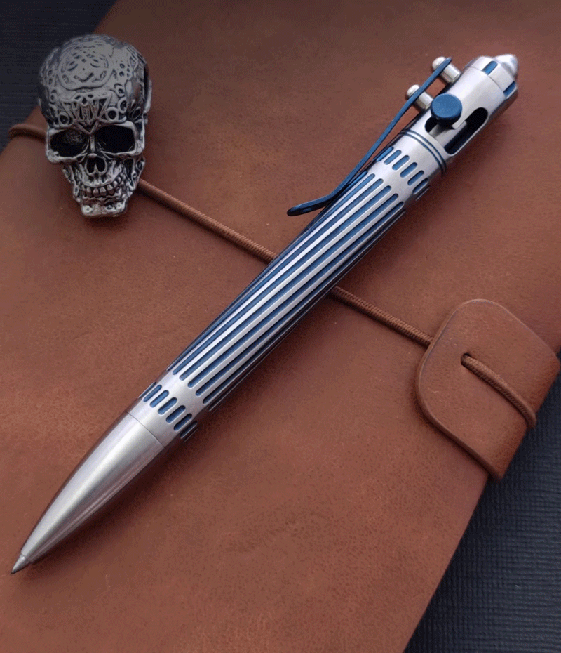 EDC Practical Titanium Alloy Pocket Ballpoint Pen Tactical working signature Pen 07FC0E-D4 - KOEEK