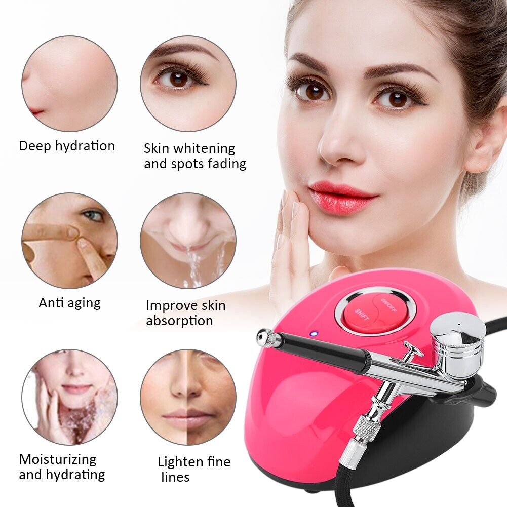 ny Moisturizing Oxygen Sprayer Machine Kompressor Device Pink EU