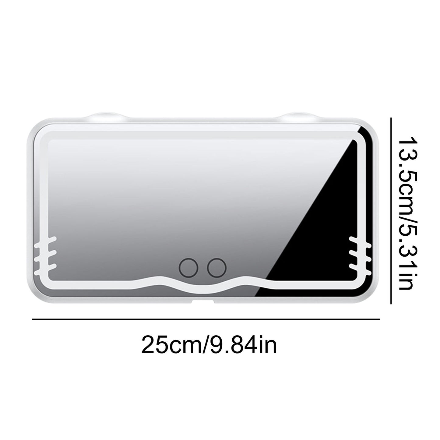 new Car Sun Visor Vanity Mirror Rechargeable Touch On Screen LED Light Makeup Mirror koeek - KOEEK