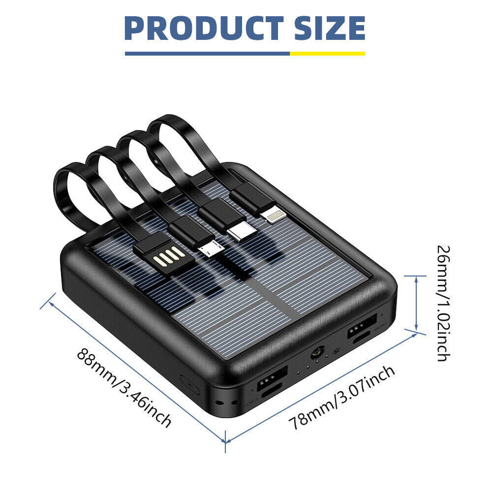 ny 400000mAh bærbar eksternt batteri Sollader Mini Power Bank for mobiltelefon