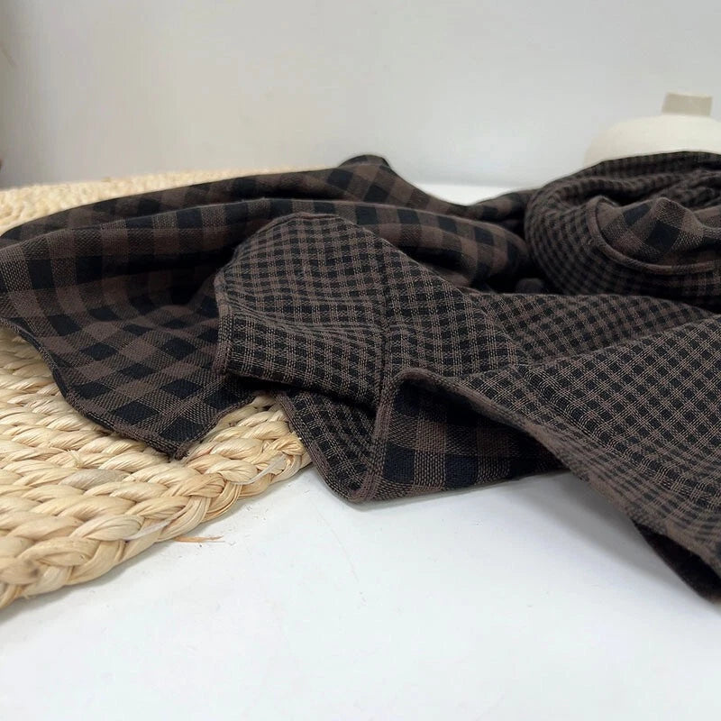 Mens  Cotton Plaid Scarf Preppy Style Shawl Casual Breathable Soft Scarves 07FC0E-D4 - KOEEK