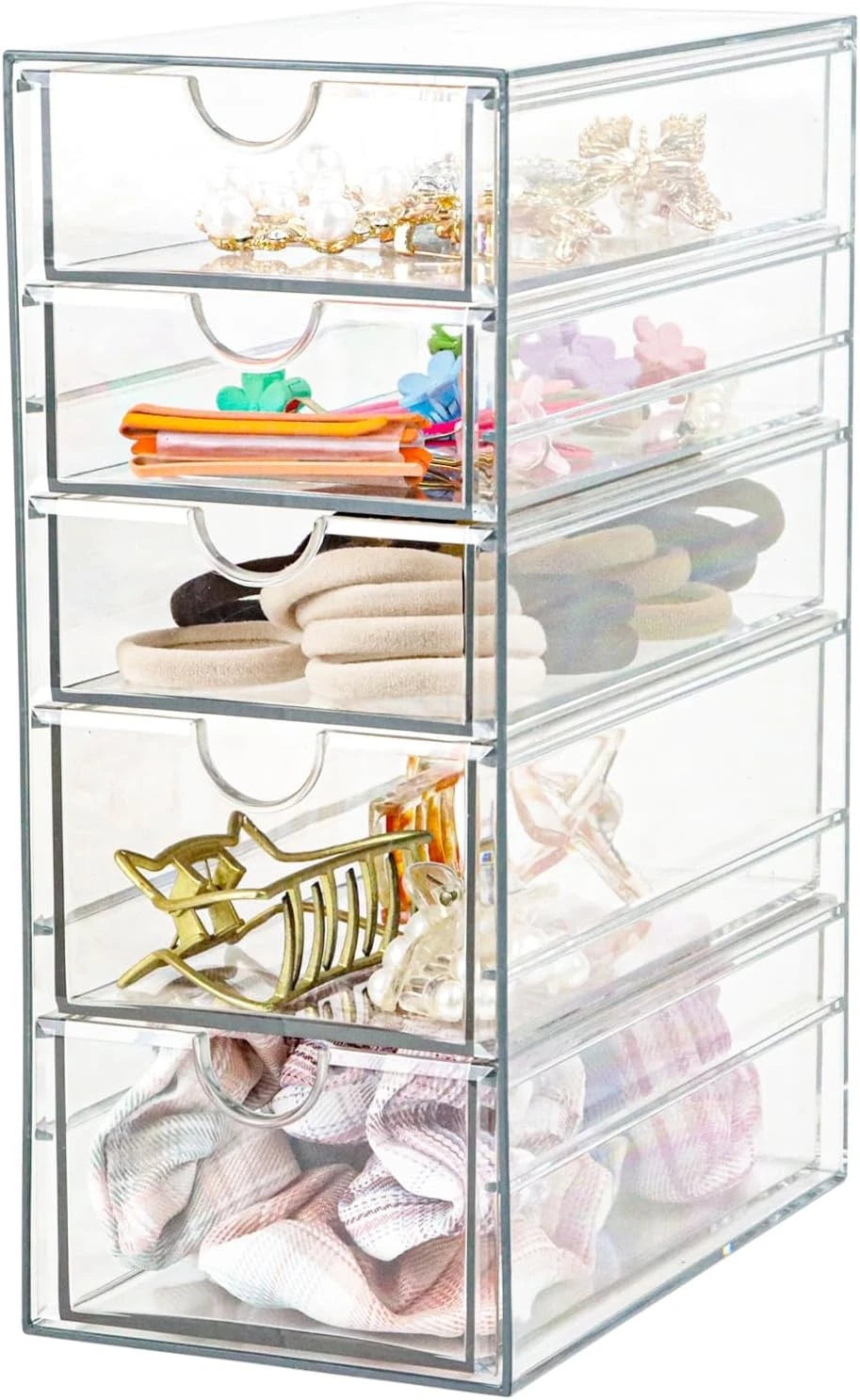 Plastic drawer storage box with 5 different sizes of drawers 07FC0E-D4 - KOEEK