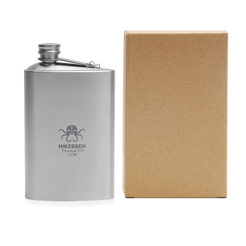 200ML Titanium Water Wine Coffee Tea Bottles Flasks Cans Portable Camping EDC 07FC0E-D4 - KOEEK