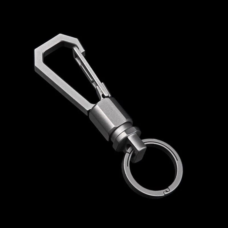 Rotating Titanium Alloy Keychain Dual Quick Release Tool Keyring Car Keychain 07FC0E-D4 - KOEEK