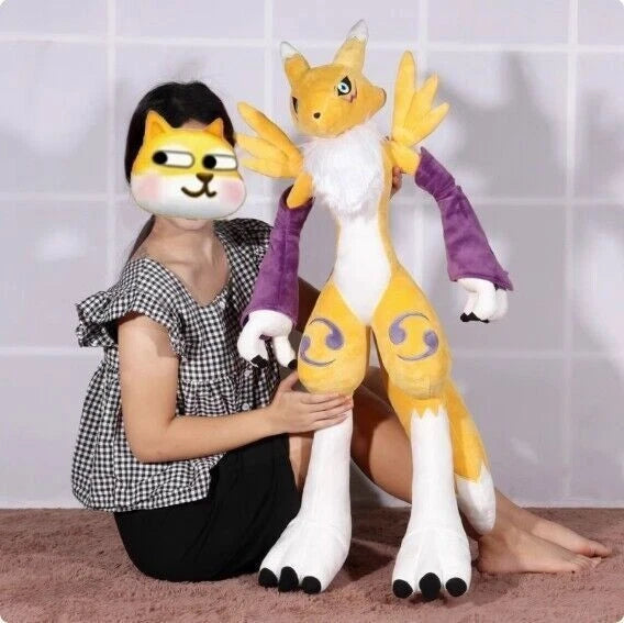 Digimon Adventure Renamon 80cm Cartoon Pillow Plush Doll Stuffed Toy Collection 07FC0E-D4 - KOEEK
