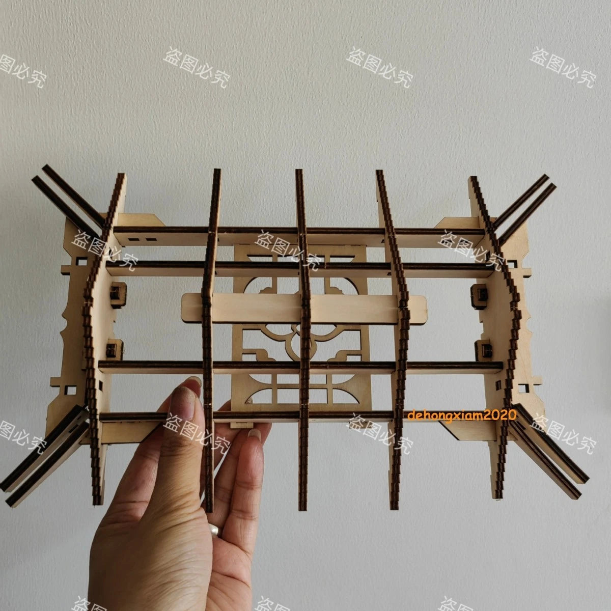 Chinese Ancient Architecture Octagonal Pavilion Handmade Assembly DIY Model 07FC0E-D4 - KOEEK