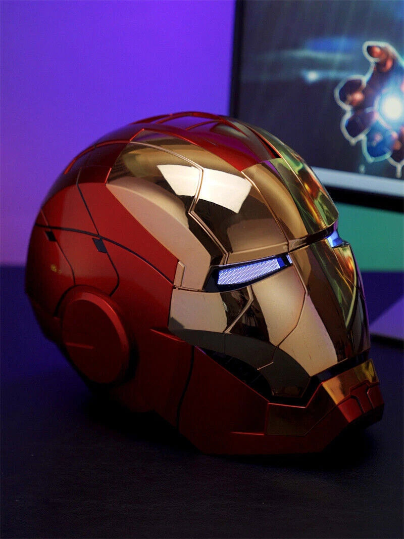 Gold Iron Man MK5 Helmet Wearable Voice-control Open&Close Gift Fast Shipping 07FC0E-D4 - KOEEK