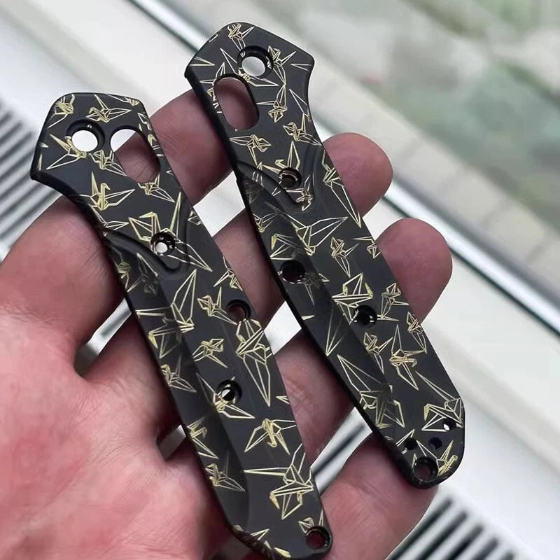 1 Pair TC21 Titanium Alloy Knife Handle Scales for Benchmade 945 Knives 07FC0E-D4 - KOEEK