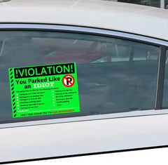 new You Parked Like an Idiot Business Sticker 7.5x5.5 inch Multi Reasons Green 07FC0E-D4 - KOEEK