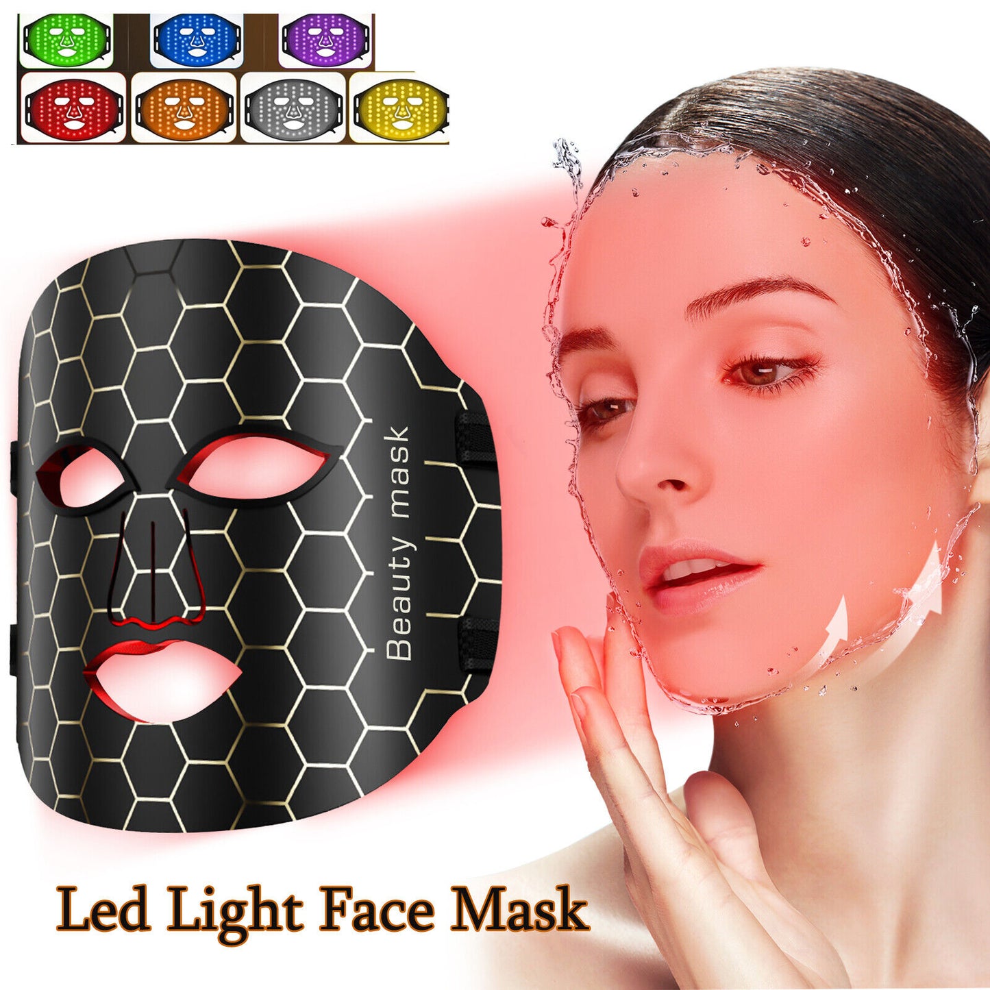 new Photon LED Light Face Mask Facial Skin Care 7 Colors Rejuvenation Beauty Machine