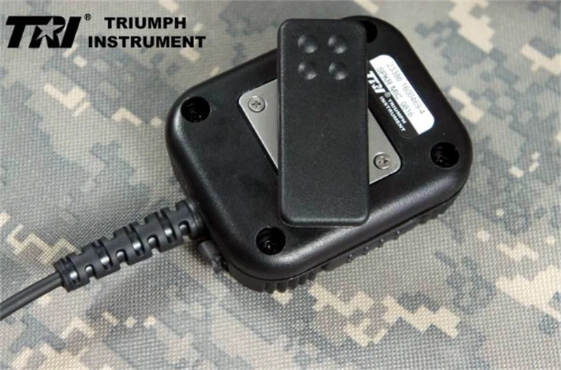In US! TRI PRC-152/148 Waterproof Tactical Hand Microphone With Air Tube Headset 07FC0E-D4 - KOEEK