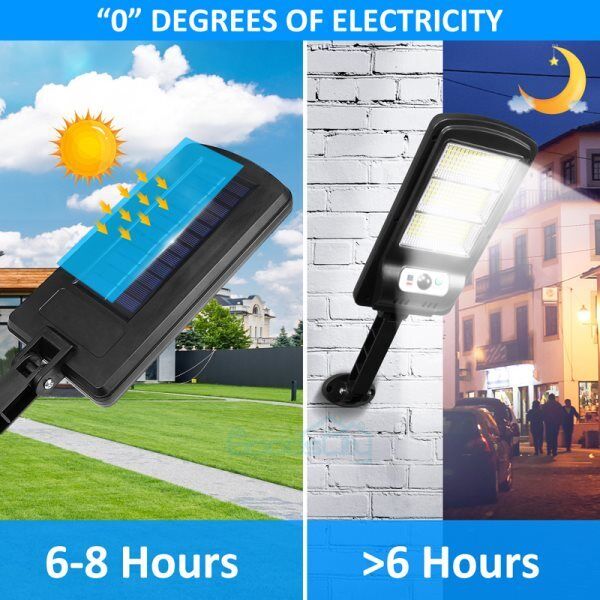 ny 1200000lm LED Solar Flood Light Security Bevægelsessensor Udendørs Yard Street Wall