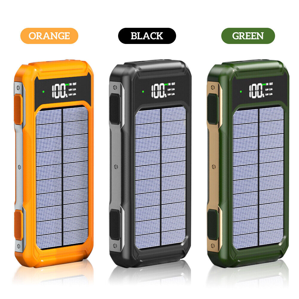 ny 400000mAh Portatil Solar De Bateria USB Cargador 4 Kabler Para Cellular Telefonos