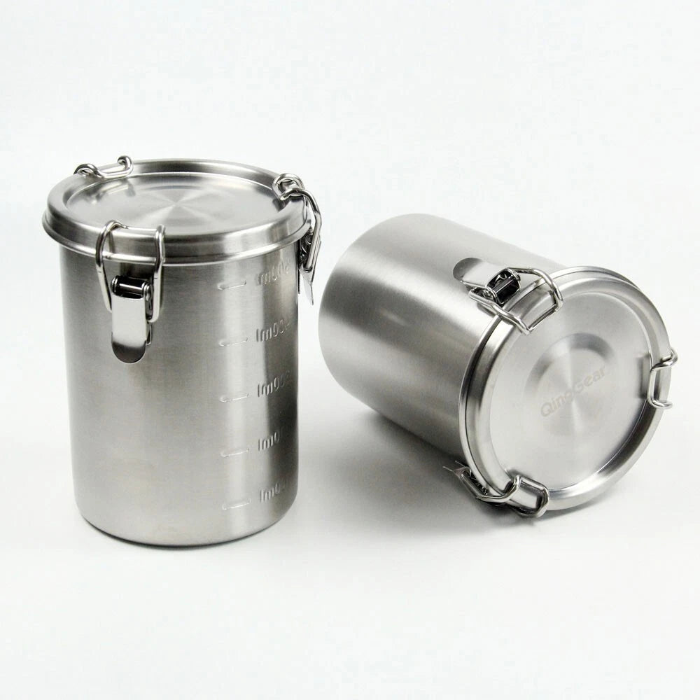 520ML Stainless Steel Bottle Storage Sealed Tea Can Outdoor CampingTravelTankEDC 07FC0E-D4 - KOEEK