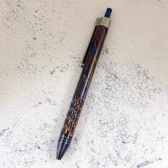 Titanium Damascus BallPoint Pen Signature Writing Pocket Pen Business Office EDC 07FC0E-D4 - KOEEK