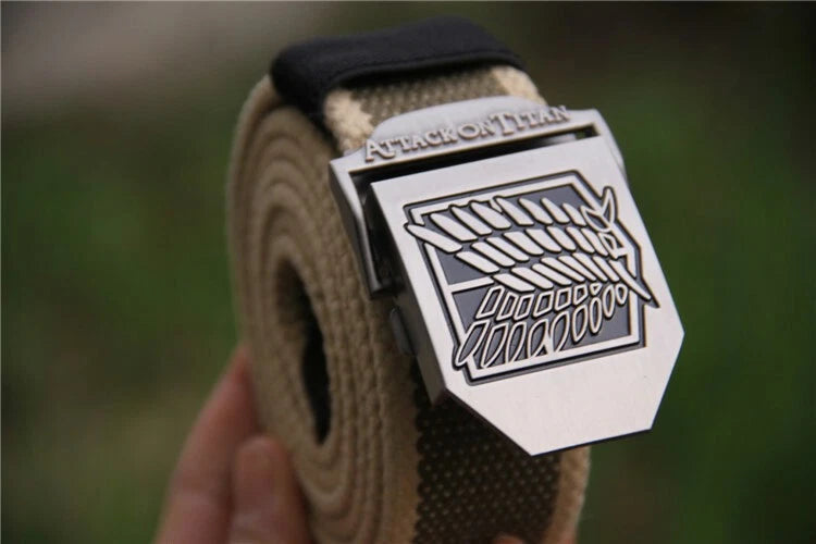 Unisex Belt Attack on Titan Cosplay Student Casual Bales Catch Anime Belt Gift 07FC0E-D4 - KOEEK