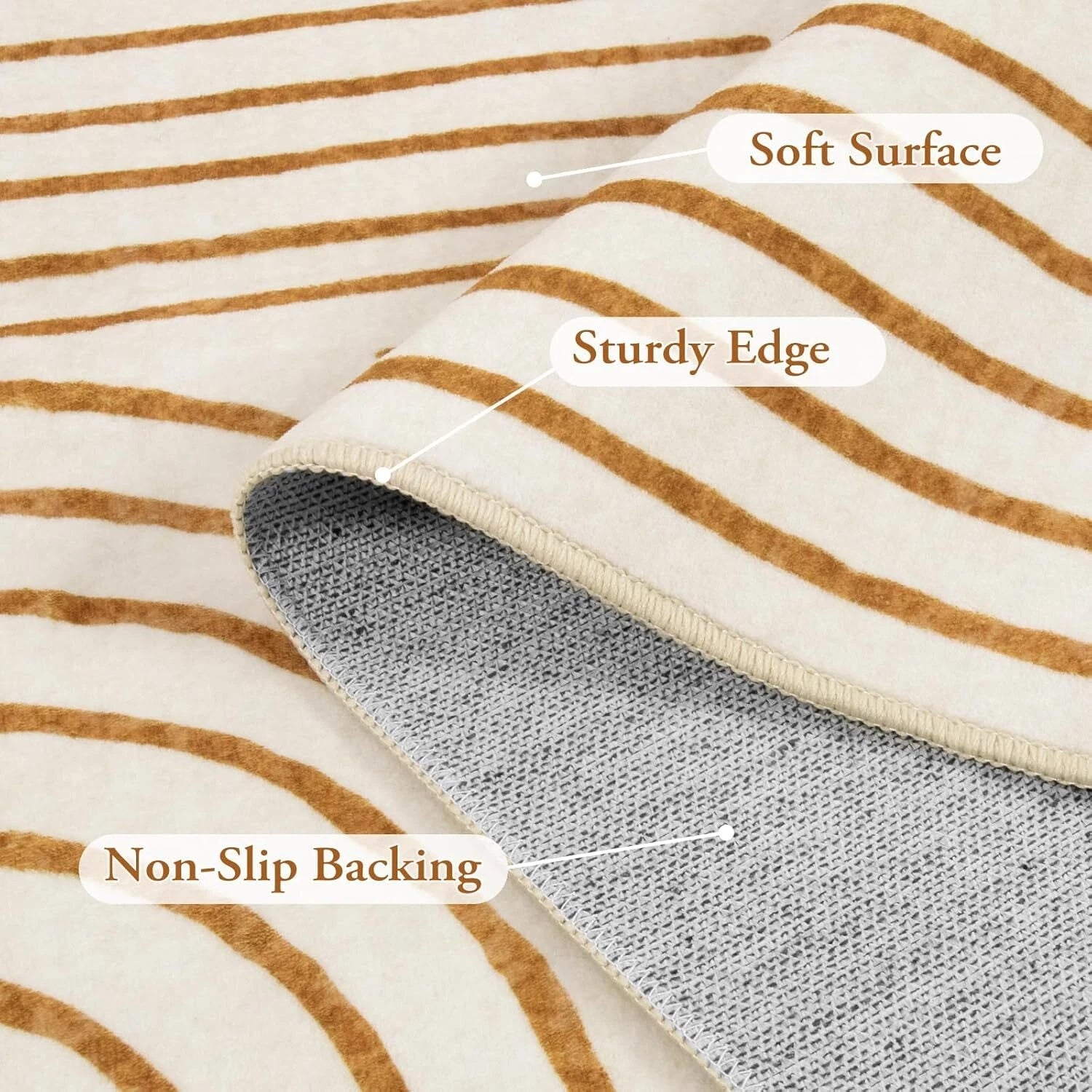 Abstract Patterned Washable Rug (5x7), Non-Slip Soft Living Room Carpet 07FC0E-D4 - KOEEK