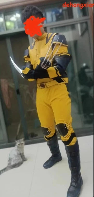 2024 Deadpool & Wolverine Jumpsuit Outfit Cosplay Halloween Costume Full Set 07FC0E-D4 - KOEEK