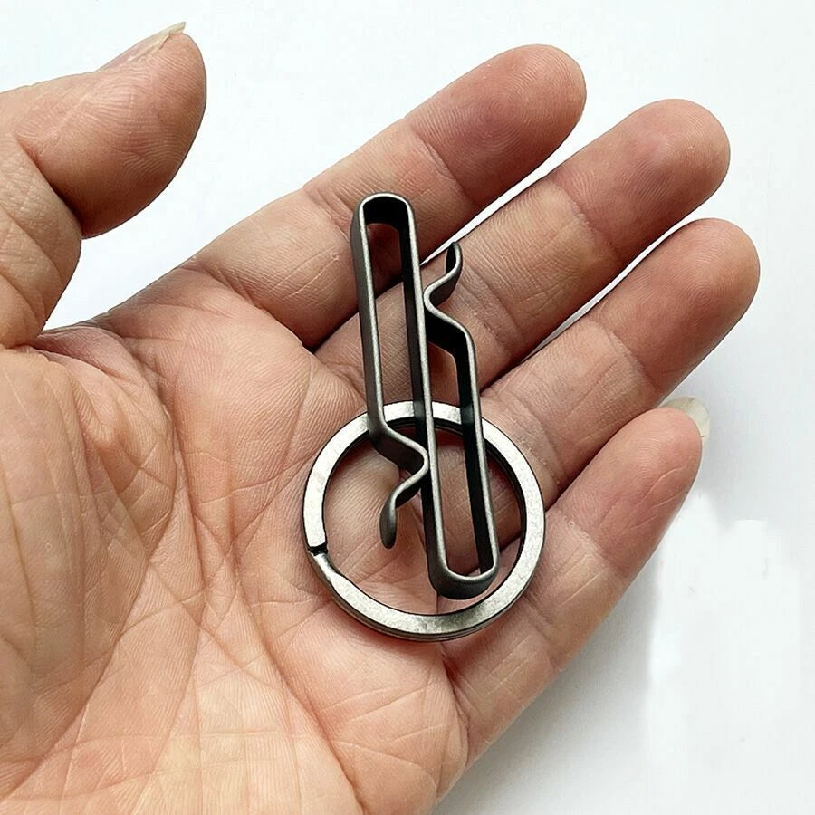 Titanium Alloy Quick Buckle Detach Belt Waist Hanging Keychain Key EDC Tools 07FC0E-D4 - KOEEK