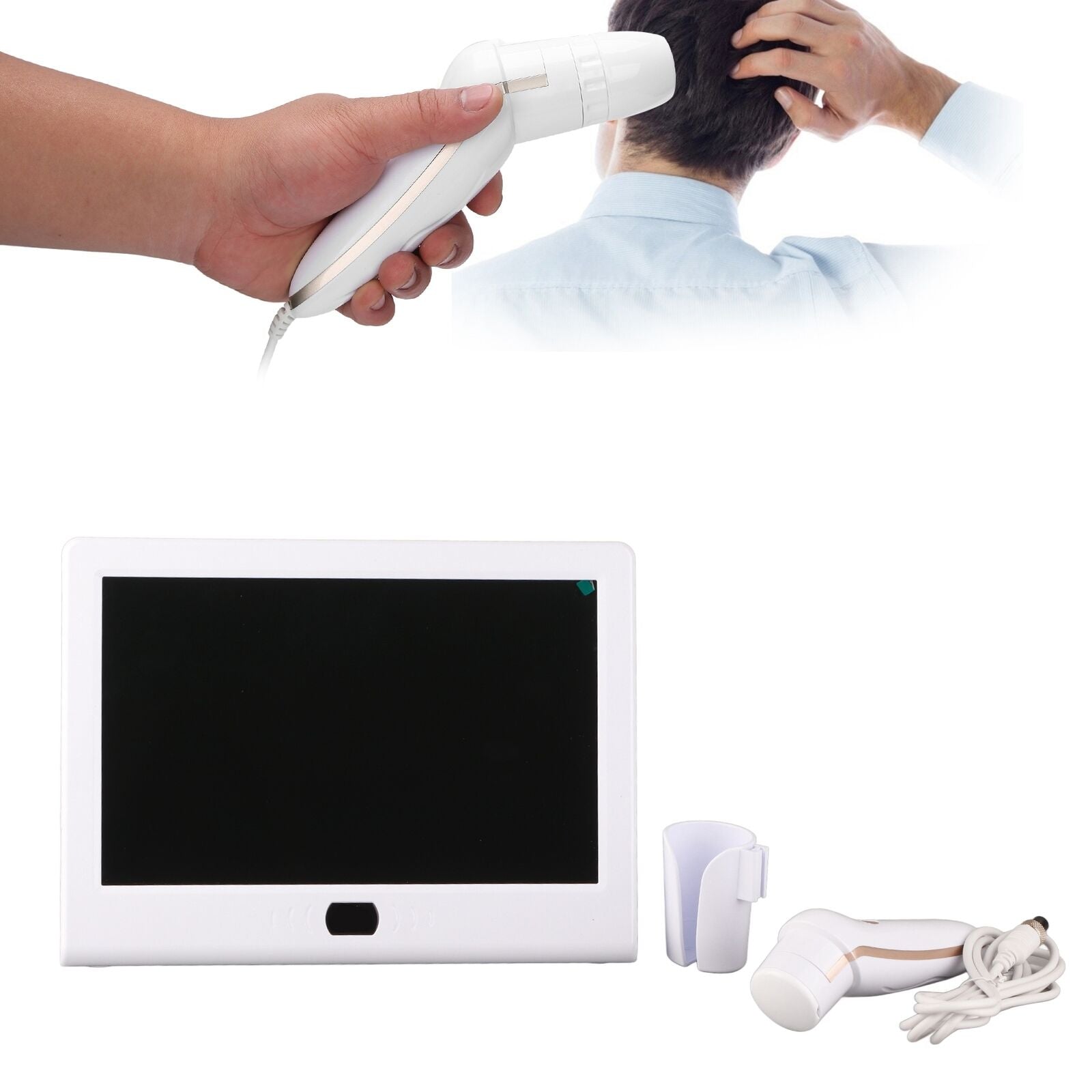 new 12inch Scalp Detector Hair Follicle Analyser Machine (EU Plug ) HGF koeek - KOEEK