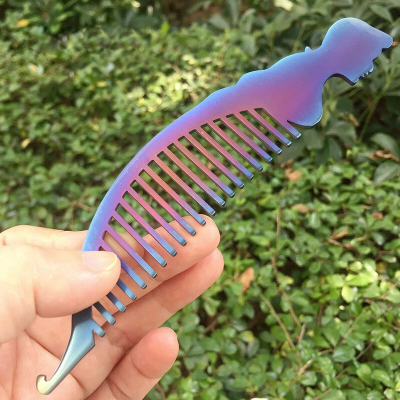 Titanium Alloy Mini Comb Travel Hairdressing EDC Comb Anti-Static Multi-Tools 07FC0E-D4 - KOEEK